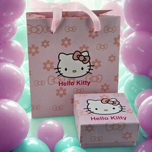 Sanrio Hello Kitty Gift Wrap Set Includes: Gift Bag & Gift Box